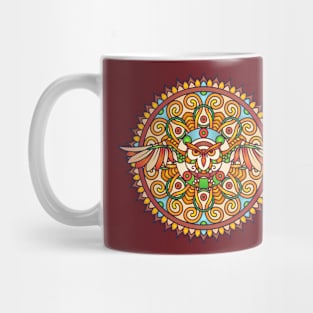 Owl Design Artwork Abstract Mandala Pattern Mug